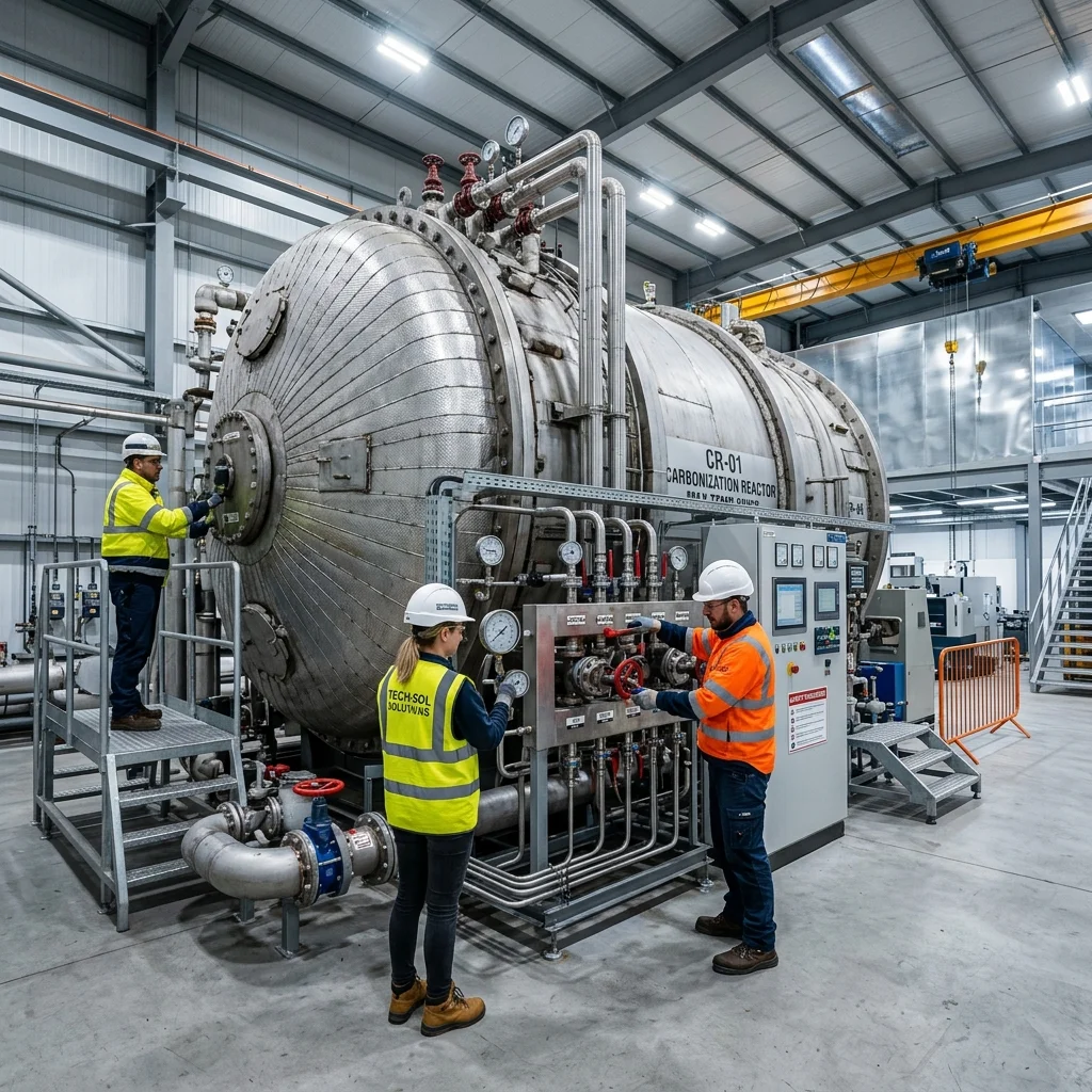 Services d'installation et de livraison de réacteur de carbonisation